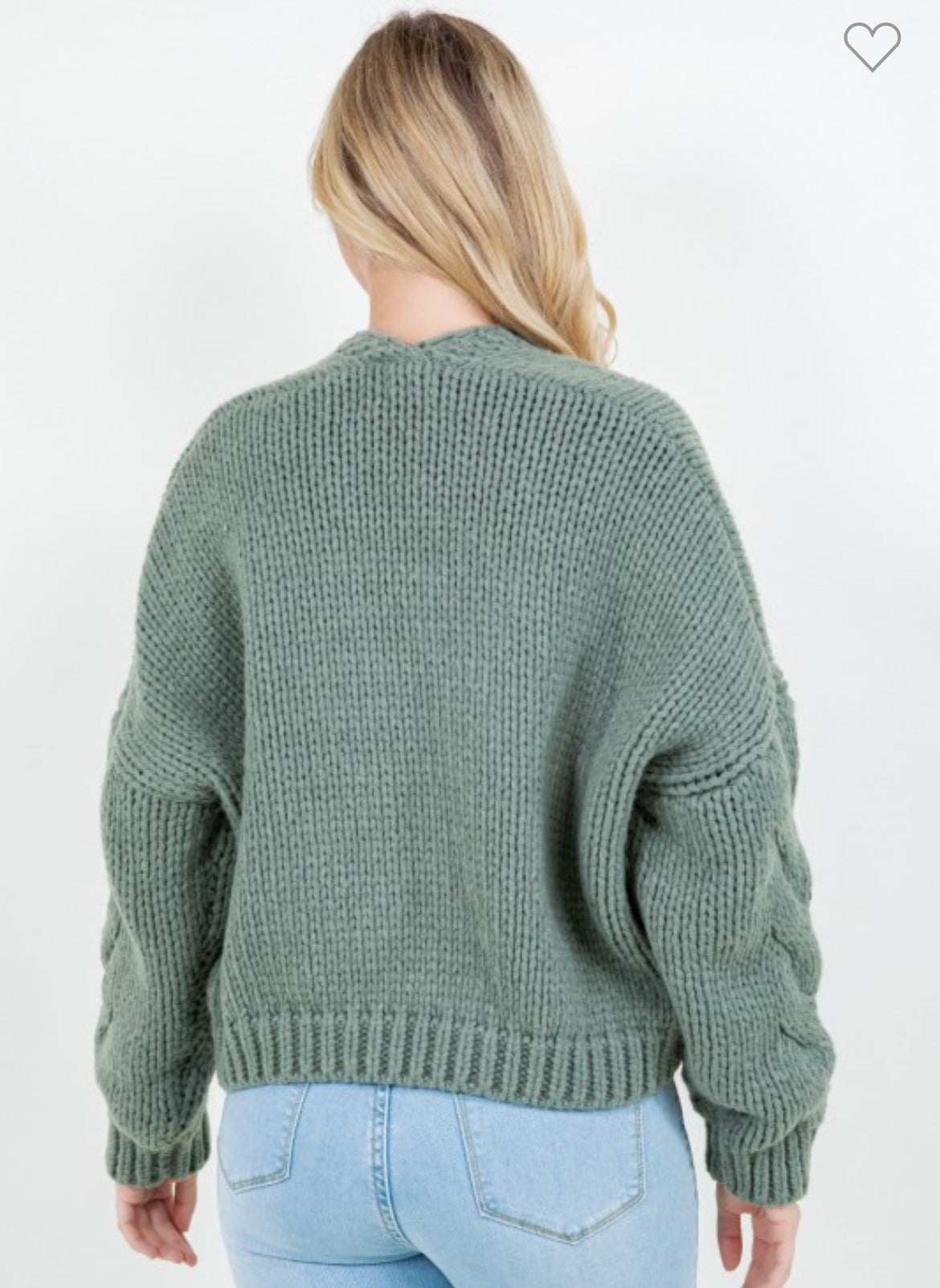 Chunky Cable Knit Open Cardigan