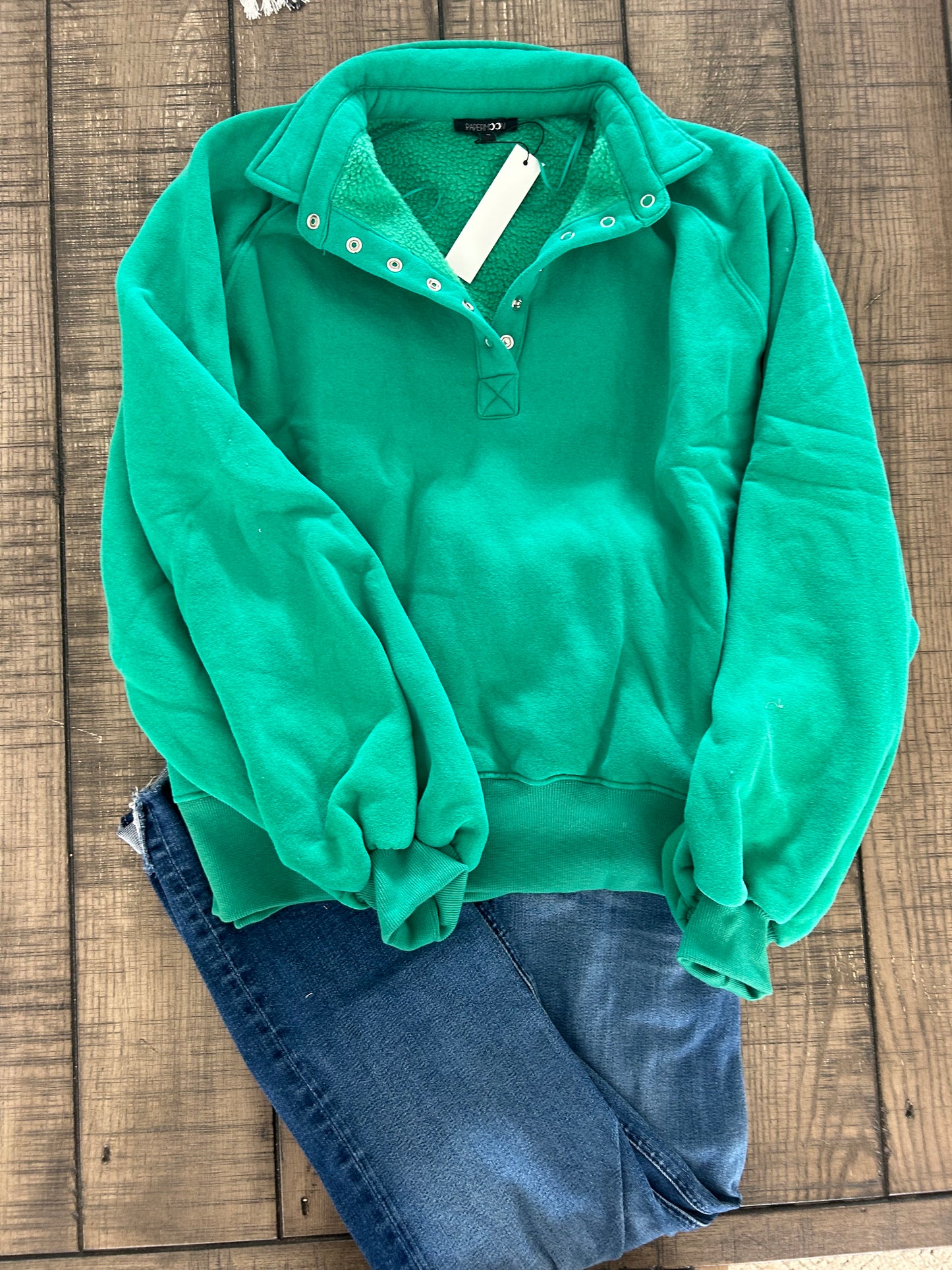 Garden Green 1/4 Snap Sweatshirt