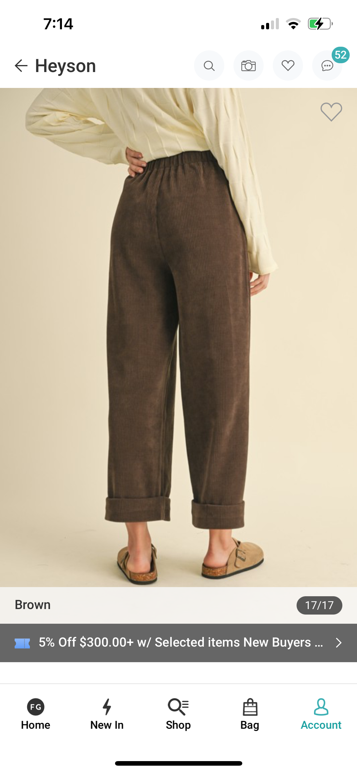 Pleated Corduroy Pant