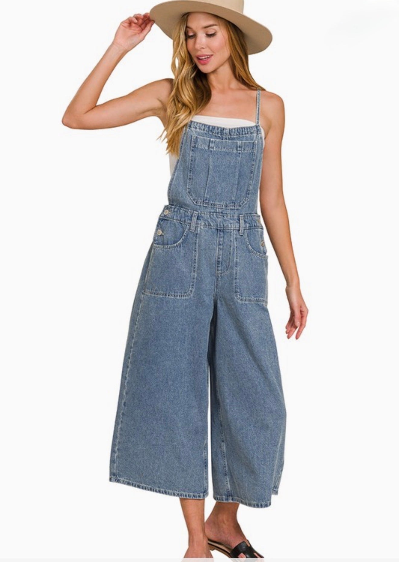 Wide Leg Overalls