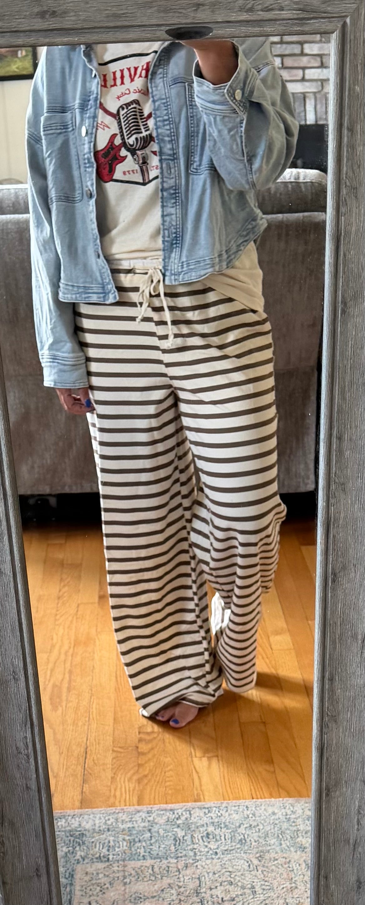 Striped Wide Leg Pant