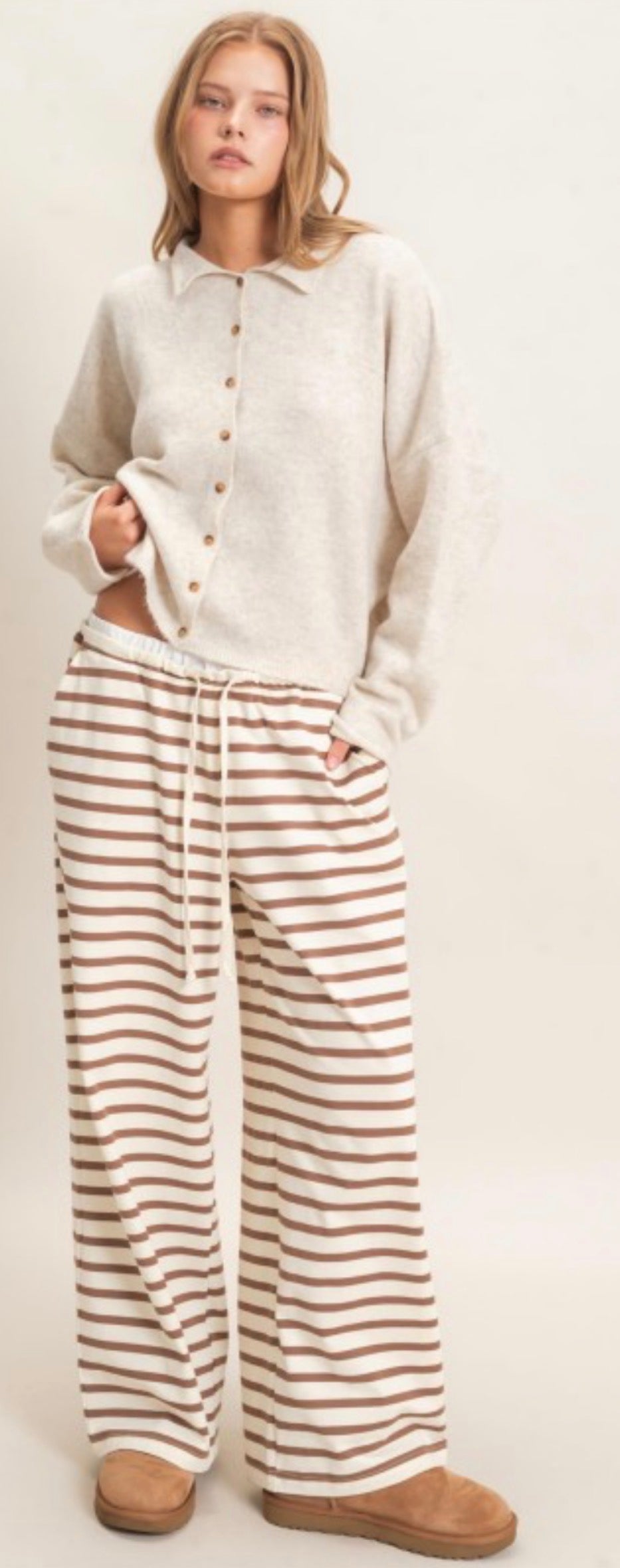 Striped Wide Leg Pant