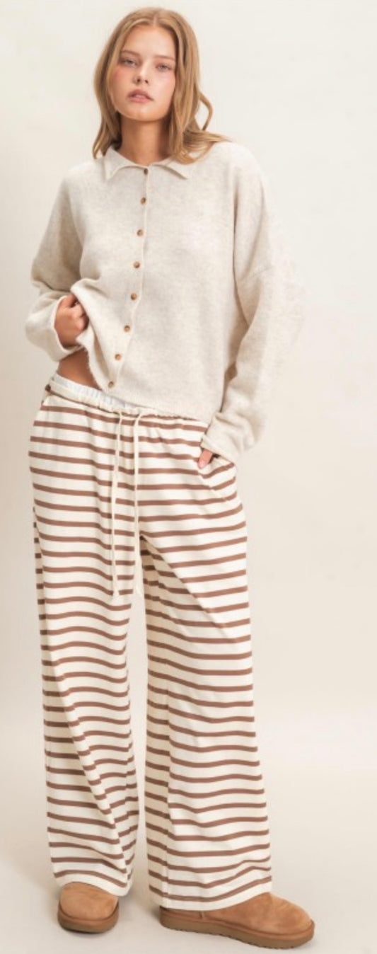 Striped Wide Leg Pant